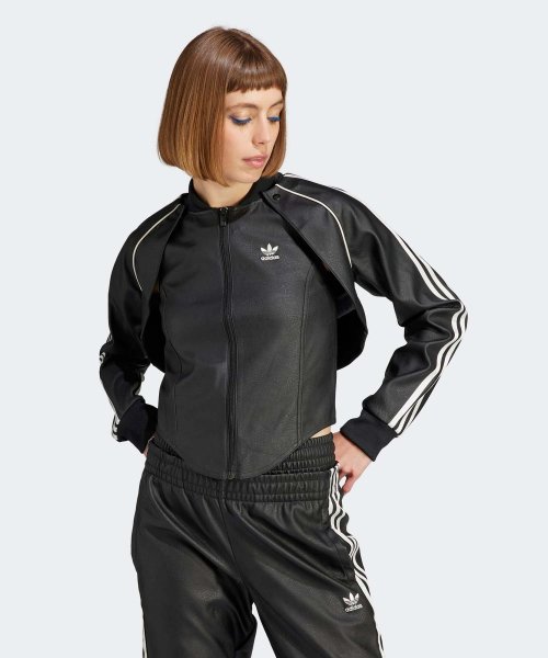 adidas W SST トラックトップ IJ5021 BLACK ジャージ adidas（アディダス）の「adidas アディダス W SST TRACKTOP