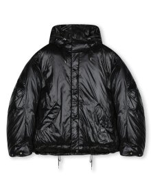 OVERSIZED M65 HOOD SHORT DOWN PARKA GLOSSY BLACK