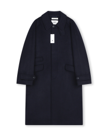 OVERSIZED CASHMERE BALMACAAN COAT NAVY