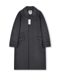 OVERSIZED CASHMERE BALMACAAN COAT MELANGE CHARCOAL