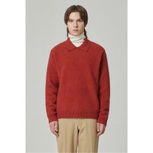 [black label] hairy fox collar neck sweater CLWAW23002ORX