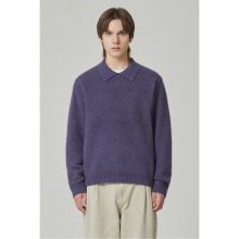 [black label] hairy fox collar neck sweater CLWAW23002BUX