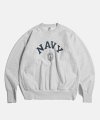 US Naval Academy Reverse Weave Sweatshirt Grey