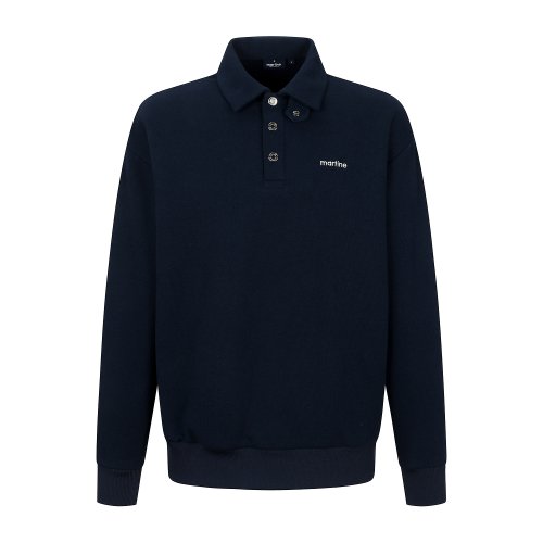 Collar Sweat Shirts_Navy (Men)