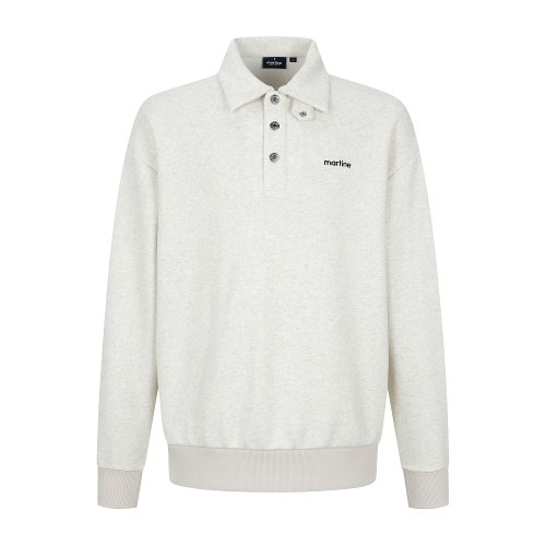 Collar Sweat Shirts_O/White (Men)