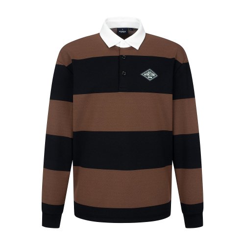 Block Stripe Polo Shirts_Black (Men)