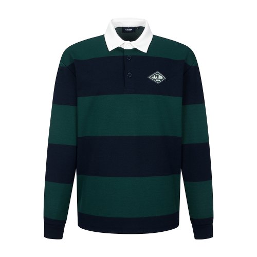 Block Stripe Polo Shirts_D/Khaki (Men)
