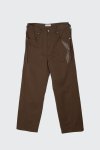 FEATHER EMBROIDERY PANTS_BROWN