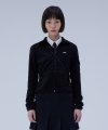 Fleece zip-up jacket BLACK
