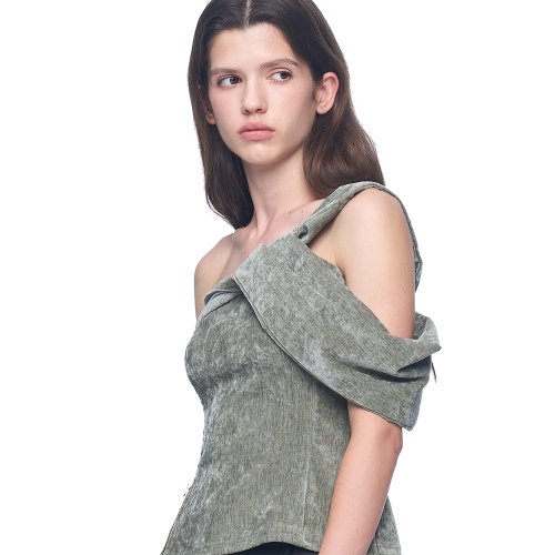 AURORA DRAPE TOP HERB MINT