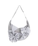이우가마카라스(IUGAMAKARAS) Knotted Shoulder Bag (Nylon-Silver)
