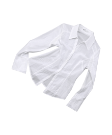 Airy Double Snap Shirt / White