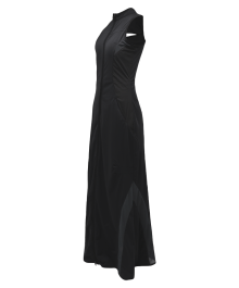 Hoodie Bolero Maxi 2-Piece Dress / Black