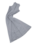 오호스(OJOS) Hoodie Bolero Maxi 2-Piece Dress / Grey
