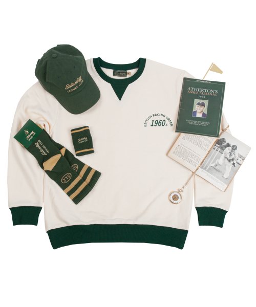 1960 B.R.G Logo Leisure Sweatshirt(Unisex) - Ivory & Green