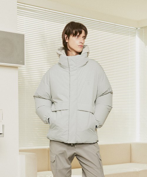 Двусторонний пуховик Comfort Fit (Light Grey)
