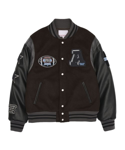 FOOTBALL VARSITY JACKET BROWN (AM2DFUJ241A)