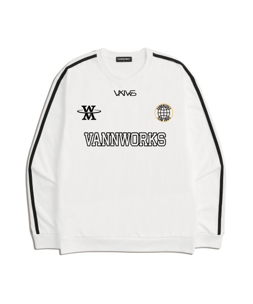 밴웍스(VANNWORKS) 져지 블록코어 엠블럼 맨투맨 (VLS0021) 화이트/블랙 - 사이즈 & 후기 | 무신사