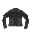 오호스(OJOS) Epaulette Jersey Jacket / Black