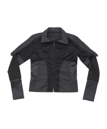 Epaulette Jersey Jacket / Black