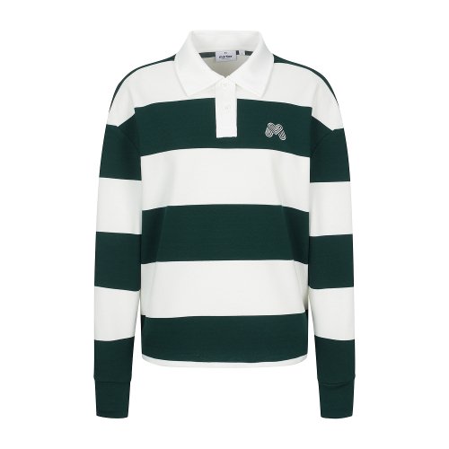 Block Stripe Polo Shirts_D/Khaki