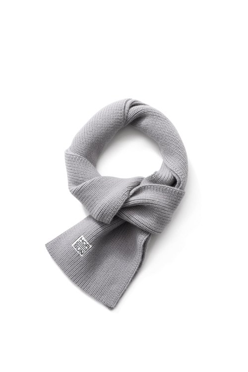 홀리선(HORLISUN) Skiff Superfine Wool Knit Rib Muffler Opal Gray - 사이즈 ...