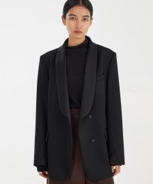 Shawl Collar Tuxedo Jacket - Black