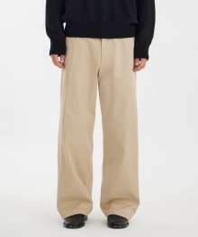 Wide Chino Pants - Beige