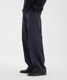 Wide Chino Pants - Dark Navy