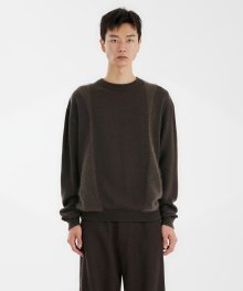 Curved Angora Knit - Brown