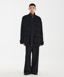 Oversized Field Jacket - Black