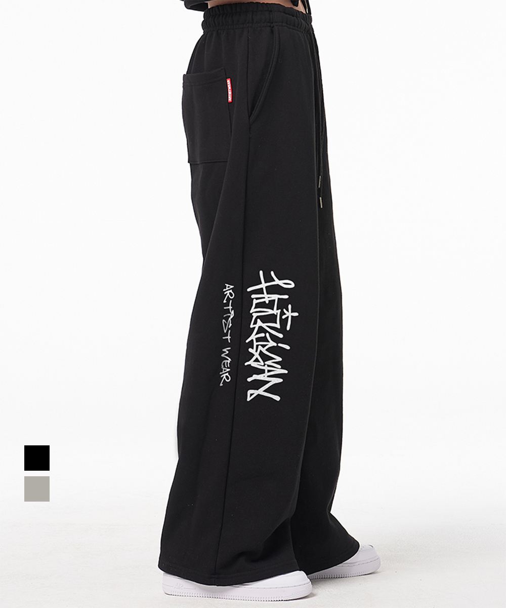 [ATW x HOOLIGAN] Logo Wide Banded Waist Pants