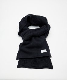 Tassel Long Muffler - Black