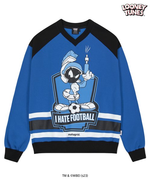 さらに100円引き◆MAHAGRID◆I HATE FOOTBALL SWEATSHIRT 마하그리드(MAHAGRID) I HATE FOOTBALL SWEATSHIRT BLUE