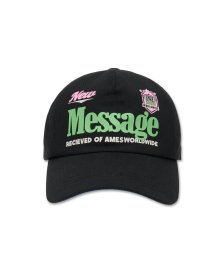 MESSAGE BALL CAP BLACK (AM2DFUAB23A)