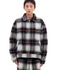 BRUSHED FLANNEL ZIP JACKET (BLACK)