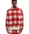 BRUSHED FLANNEL ZIP JACKET (RED)
