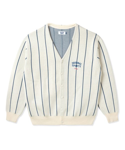 STRIPE KNIT CARDIGAN CREM