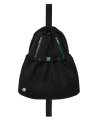 Flower drawstring bag [black]