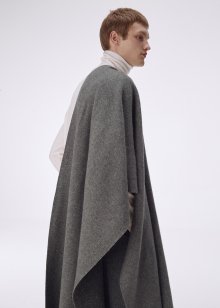 Airy wool multiway stole_Grey