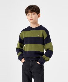 블록 스트라이프 스웨터