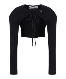 SOLID KNIT BOLERO BLACK BP3KG002