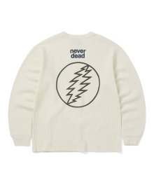GD SYF Waffle L/S Top Off White