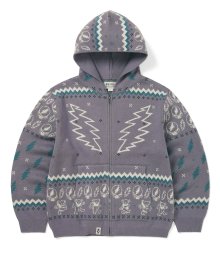 GD Iconography Knit Zip Hoodie Lavender