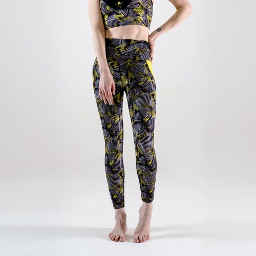 Йога-леггинсы Chrome Yellow (длина 8/9, средняя поддержка)