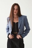 안니(ANNI) Tweed Short Jacket - Blue