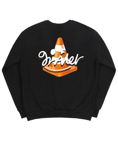 GRAVER SIGN Smile свитшот с логотипом на спине Black/Orange (UNISEX)