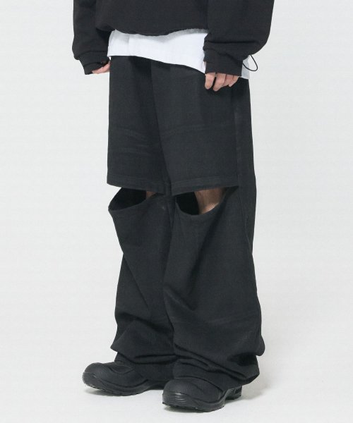 BIG BIKER PANTS, BLACK