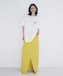 SWEAT LONG SKIRT MELANGE YELLOW