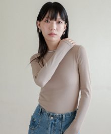 Lossy  Layered long-sleeved T-shirt_beige